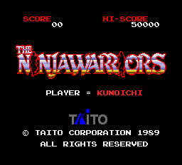 The Ninja Warriors Title Screen